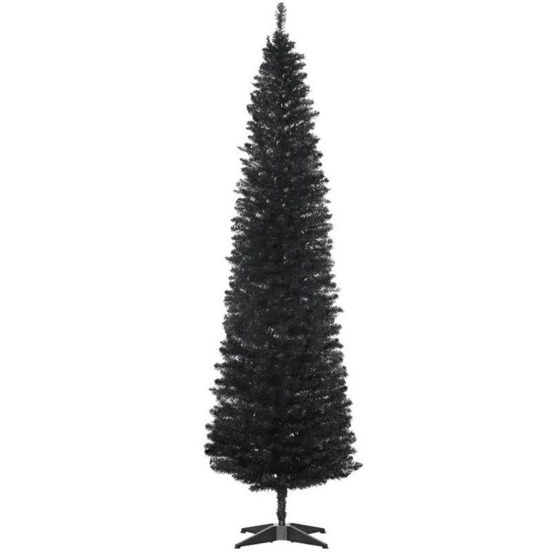 Arbre de Noël moderne au crayon - Conception compacte et peu encombrante avec base robuste