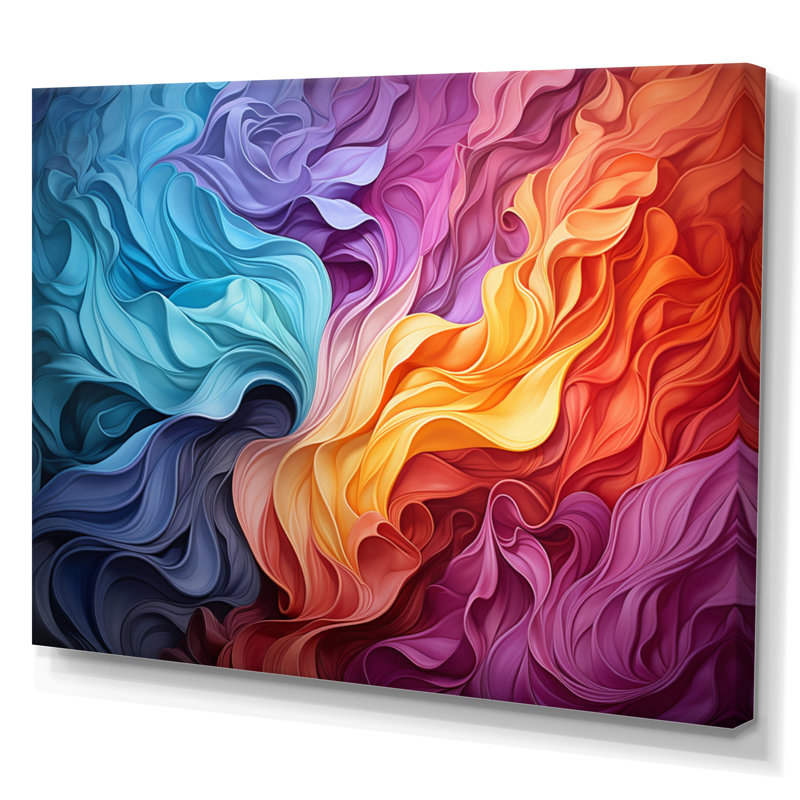 " Opt Chromatic Illusion ", Wrapped Canvas, 12" H x 20" W x 1" D