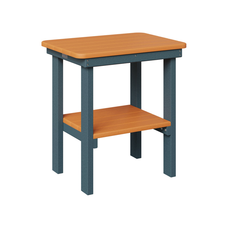 Berlin Gardens Rectangular End Dining Table, Slate, Mango Orange