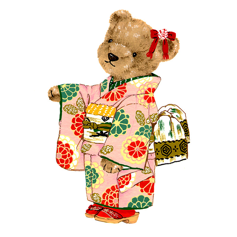 Pretty Bear - Wrapped Canvas Print, 51cm H x 51cm W