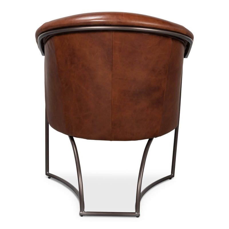 Nagel Armchair, Brown Genuine Leather