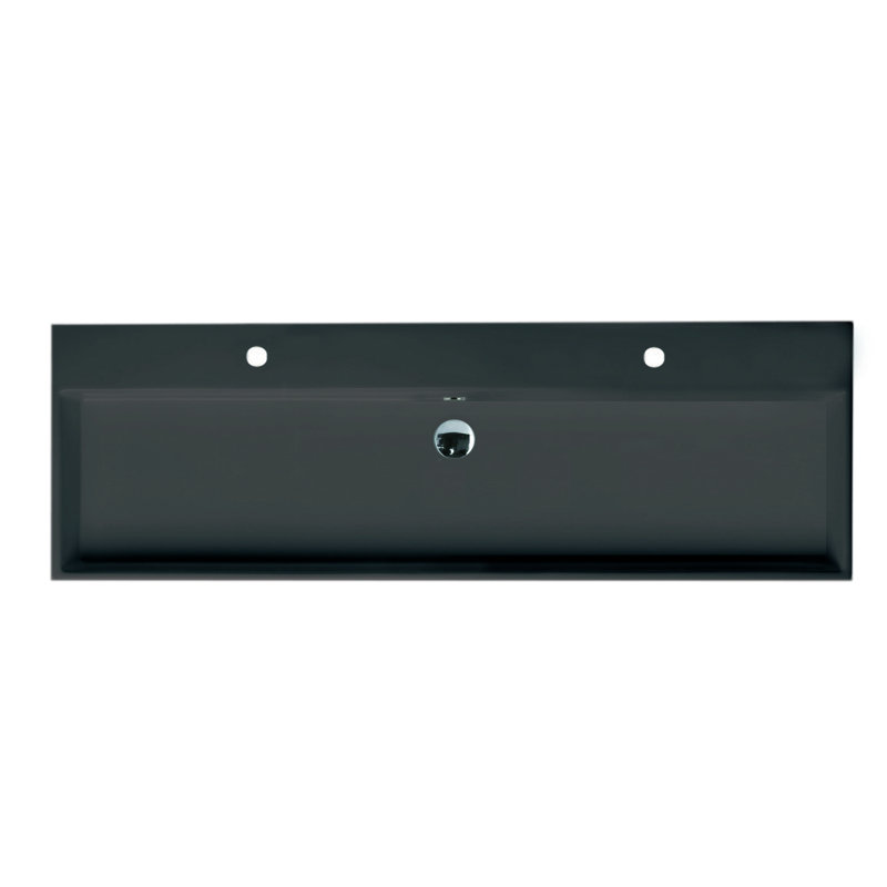 Unlimited 47.6'' L Bathroom Sink, Matte Black