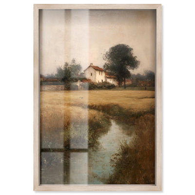 Décoration murale campagnard Verdant Whisper Estate II par Art Remedy, cadre blond, 31 x 46