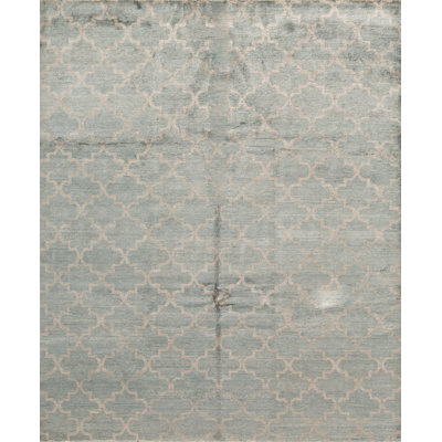 Tapis bleu de haute qualité noué à la main Windsom