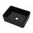 16" x 12" Bathroom Vessel Sink Rectangular Black Ceramic Vessel Sink Above Counter Sink-130627948