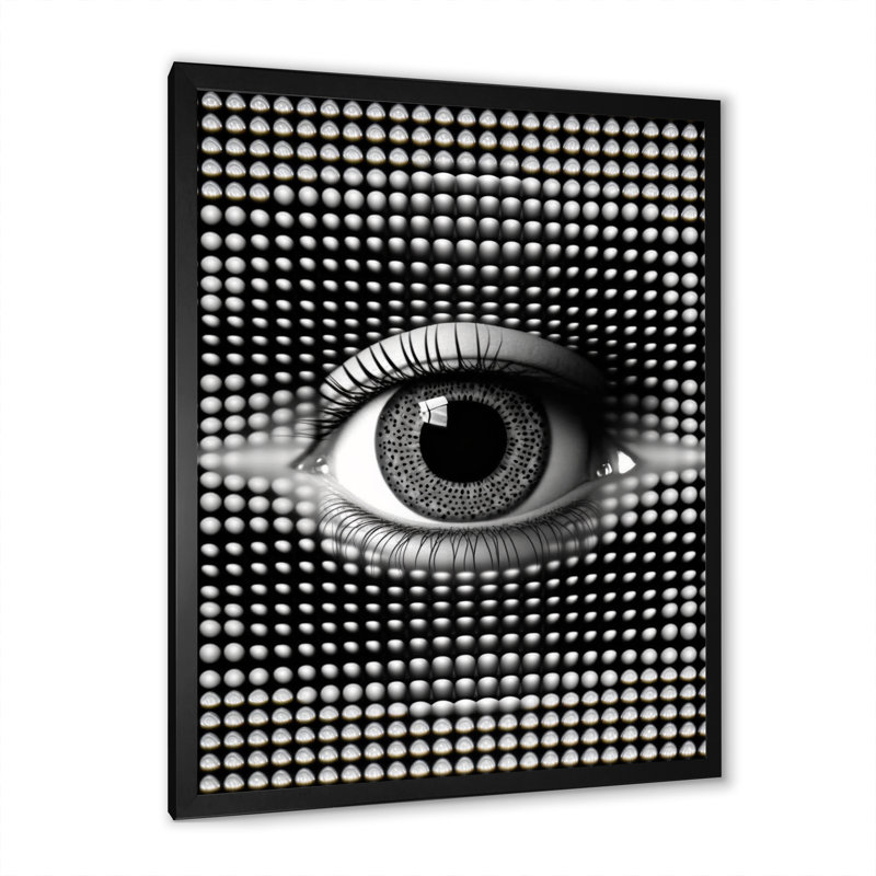 «Dany Eye In Circular Infinity III», reproduction sur toile, Cadre photo noir, H 20 po x l 12 po x P 1 po