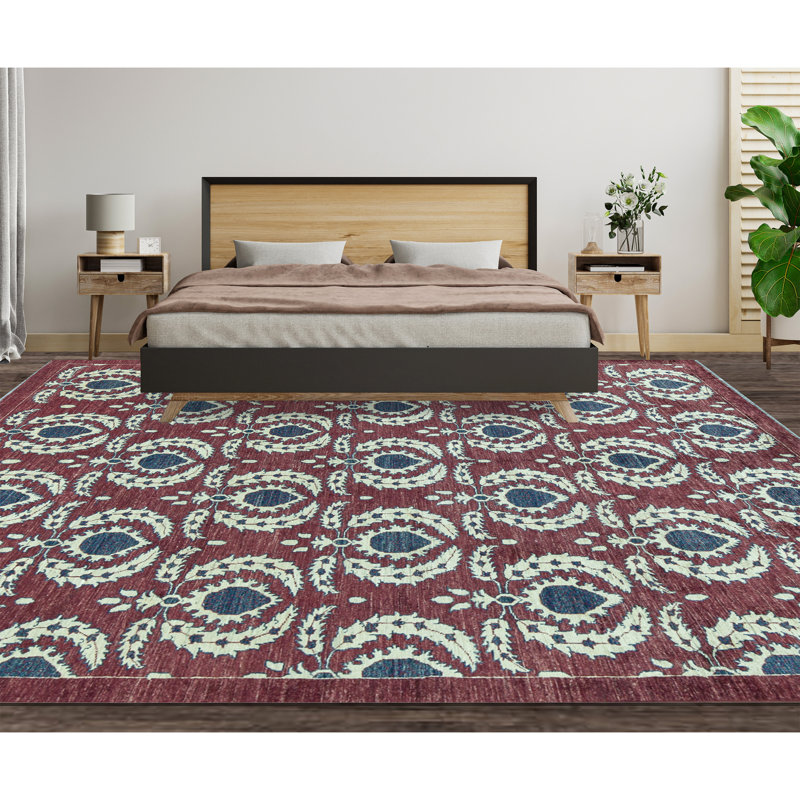 Hand Woven Wool Abstract Area Rug