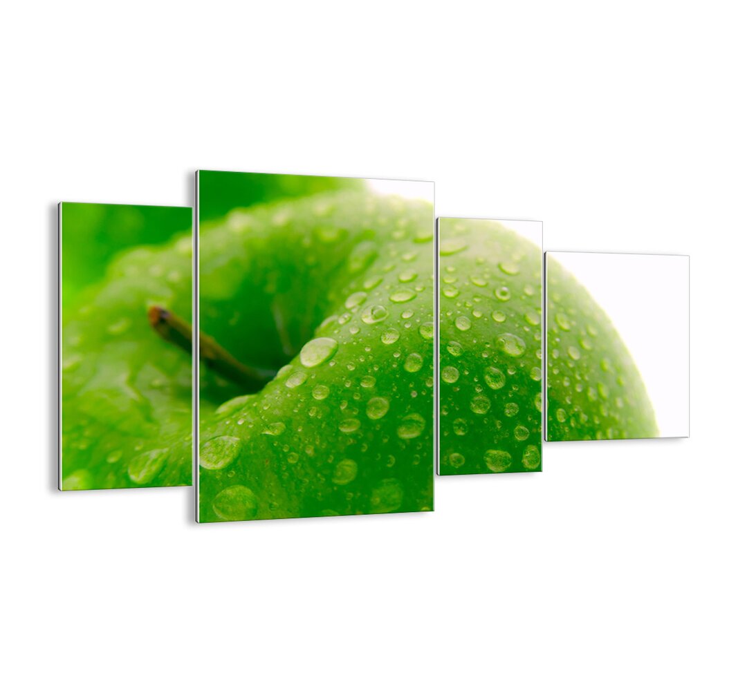 4-tlg. Glasbilder-Set - Fotografie „Green Cool Freshness”