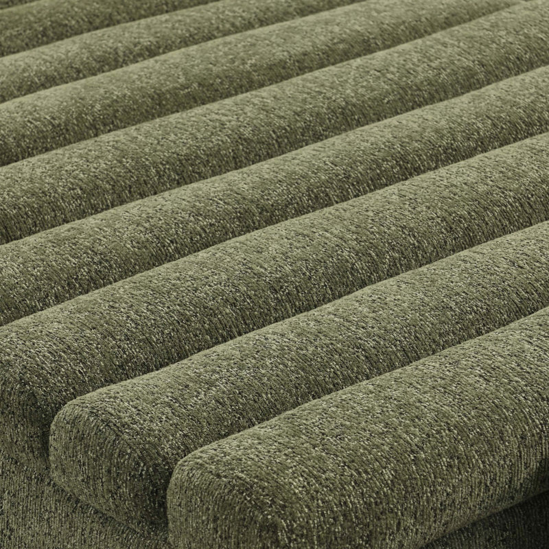 Repose-pieds modulaire avec tissu en chenille doux et sans assemblage, Vert