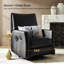 Fauteuil inclinable manuel berçant en cuir Jerseyville-1351637237