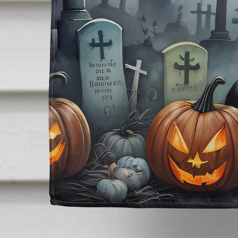 Double Sided 40'' H x 28'' W Polyester Halloween House Flag