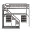 Lit mezzanine double avec deux tiroirs-1028209218