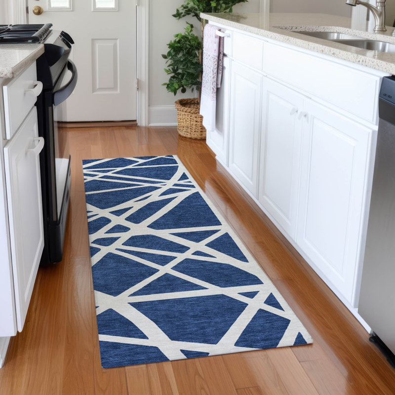 Premium Machine Washable Cossette AMF1040 Geometric Rug, Runner 2'3" x 7'6"
