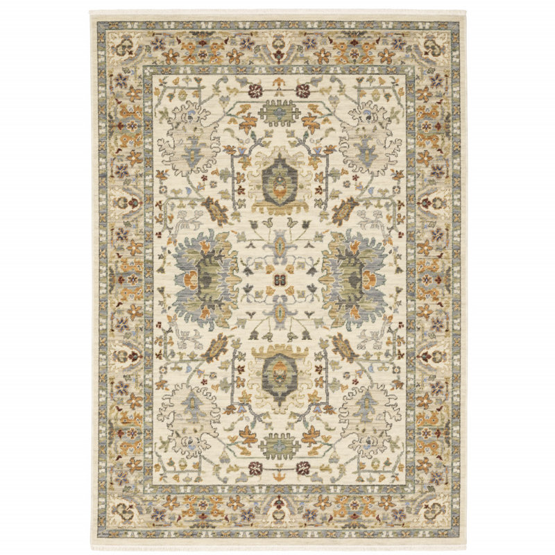 Tapis oriental en mélange de laine et de nylon tissé à la machine Oriental, Rectangle 3 pi 3 po x 5 pi