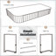 Meuble-lavabo à miroir 39 po avec base en acier inoxydable, coiffeuse à miroir avec 2 tiroirs, bureau polyvalent pour la chambre à coucher et le bureau-116767153