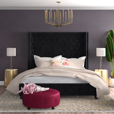 Bryony Upholstered Wingback Bed