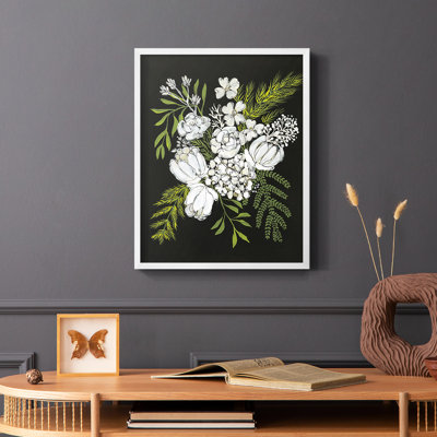 Alabaster Bouquet II Framed Print - Solid Wood