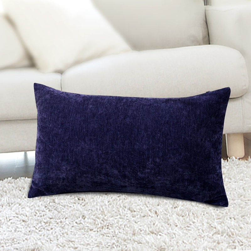  Housse de coussin en velours, Bleu foncé