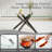 51" Rectangular Tempered Glass Dining Set with 4 Cantilever Faux Leather Chairs-1915390967