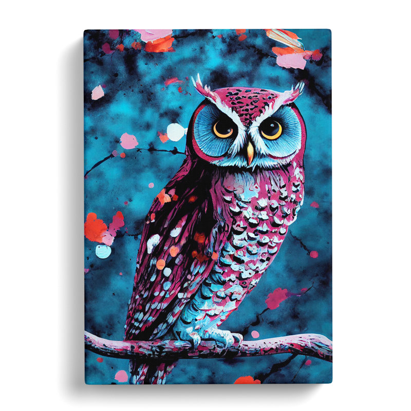Owl In A Tree - Wrapped Canvas, 50cm H x 35cm W x 3cm D