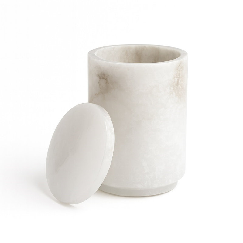 Stoneware Jar, 6" H x 4" W x 4" D