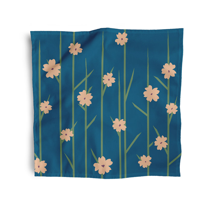 Ensemble de serviettes 4 pièces Brainard, L 18 po x L 18 po, Bleu sarcelle