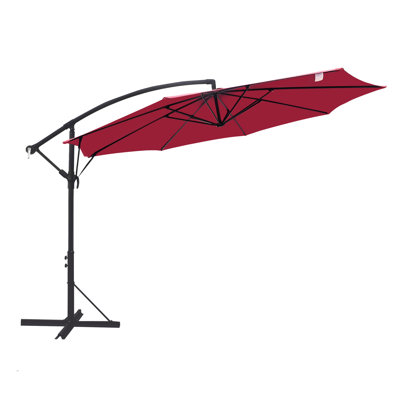 Cravey 137.8" Cantilever Umbrella Patio Offset Umbrella