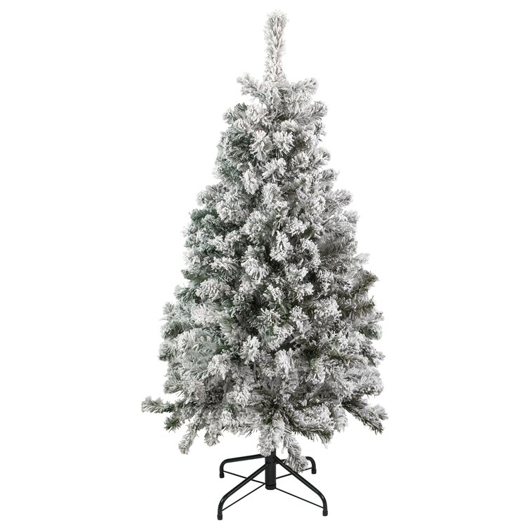 Northlight 4.5' Flocked Madison Pine Artificial Christmas Tree Unlit ...