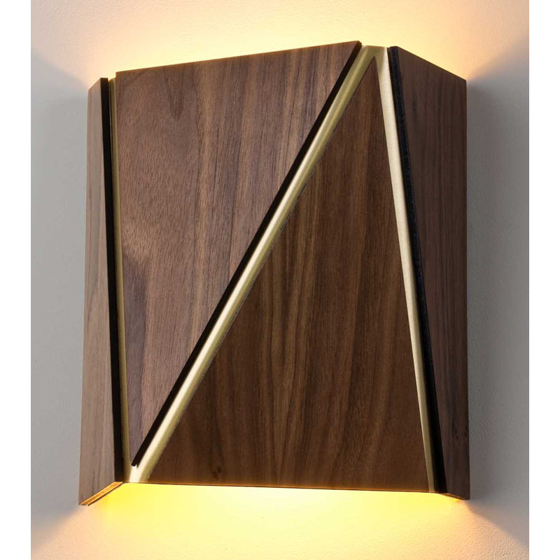Plafonnier encastré 1 lumière Calx, Noyer foncé teint / or rose, 3 500 K (froid)