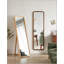 Miroir pleine grandeur en hêtre massif avec support pour chambre à coucher et salon