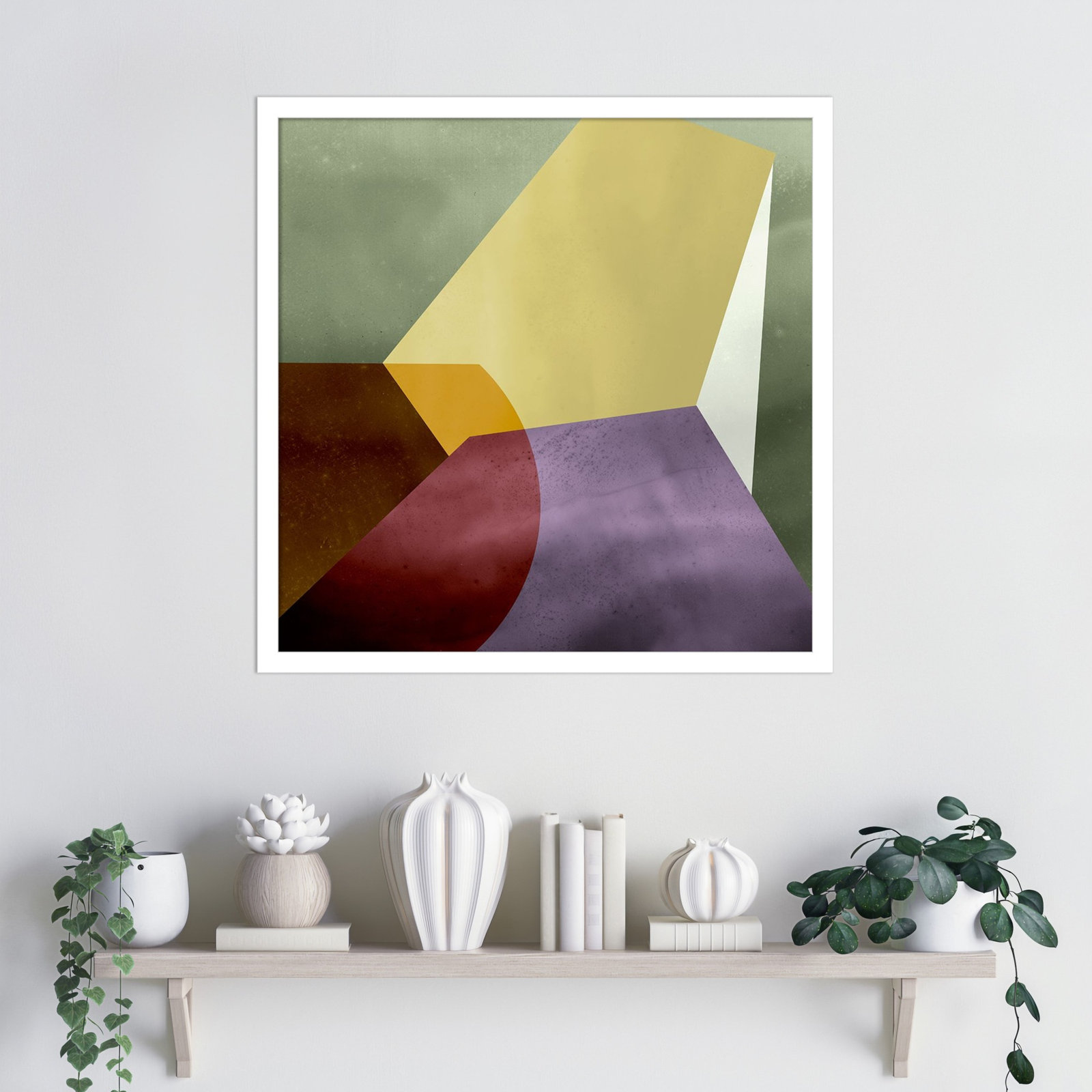 Flagler "Essentially Minimal VI" Print, 21" H x 21" W, White