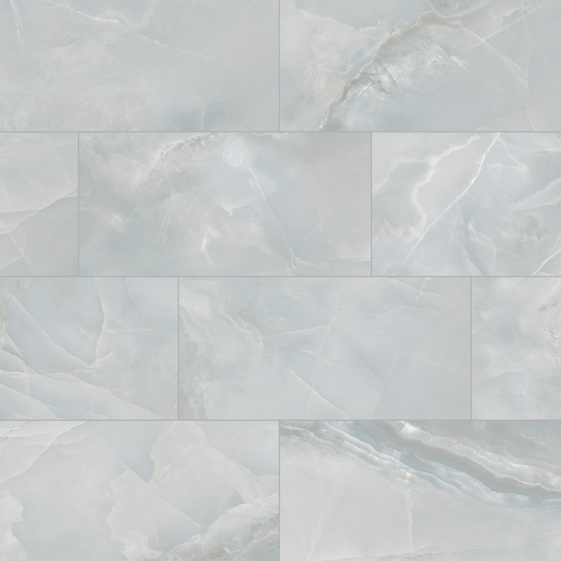Selena Cross Cut Onyx 12X24 Azul, Blue