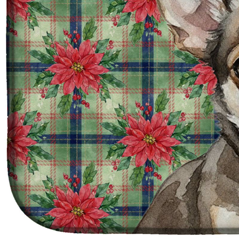 Tapis de séchage Chihuahua Christmas PoinsettIas