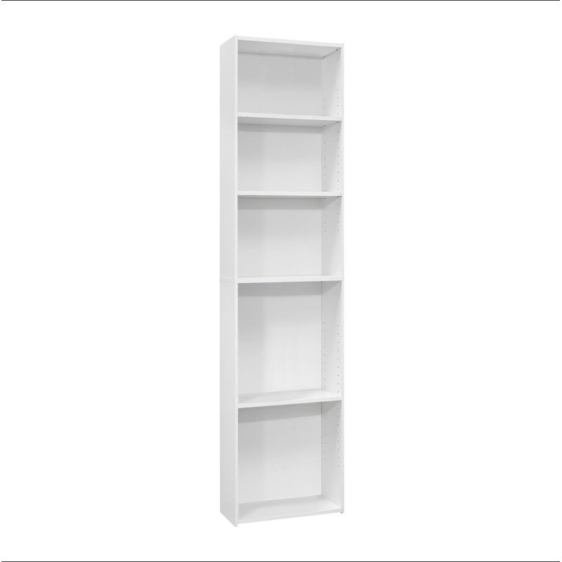Bibliothèque à 6 niveaux avec tablettes réglables et fixes - Style transitionnel - Pour le bureau / la chambre à coucher, peu encombrant
