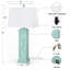 Sea Sea Shutter - Lampe de volet 32 "avec USB - ensemble de 2 - finition bleu sarcelle-1116374764