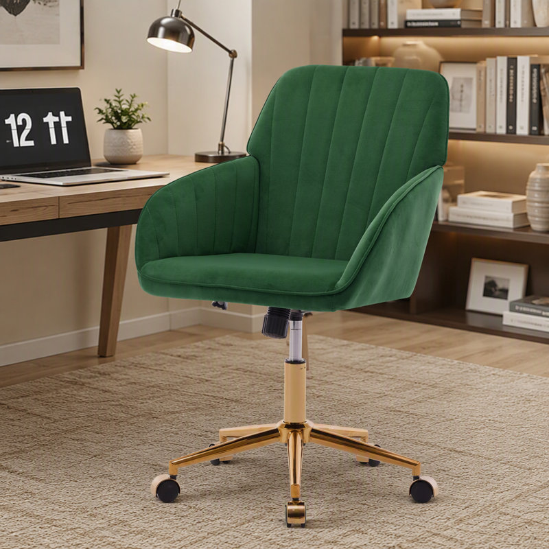 Chaise de bureau pivotante ergonomique réglable avec dossier et siège confortables, idéale pour une utilisation à domicile et au bureau