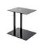 Engud Glass Top Floor Shelf End Table