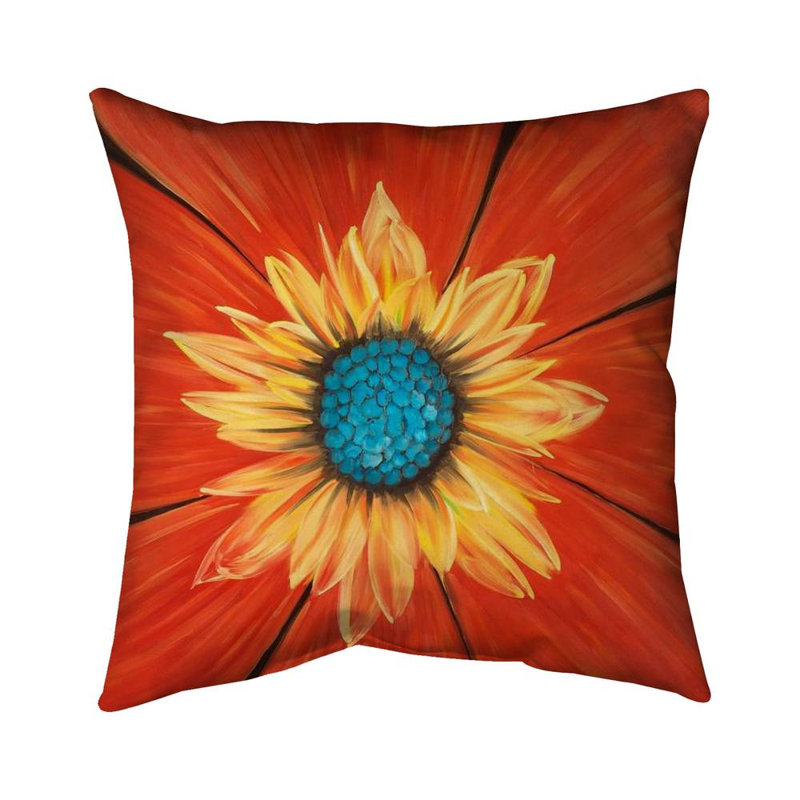 Flower middle - 26"x26" Throw pillow cover - Poly twill - Print on demand, Pillow Cover Only - No Insert, 26'' x 26''
