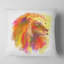 Lion avec crinière colorée - coussin imprimé animal-31035240-31035244