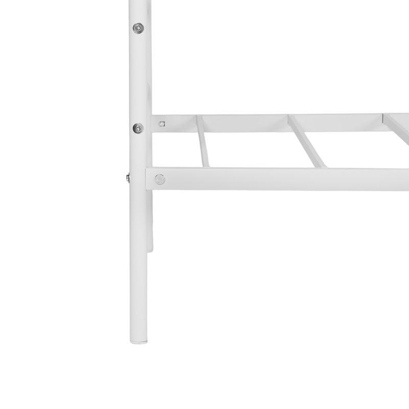 Metal Bed, White, Single (3')