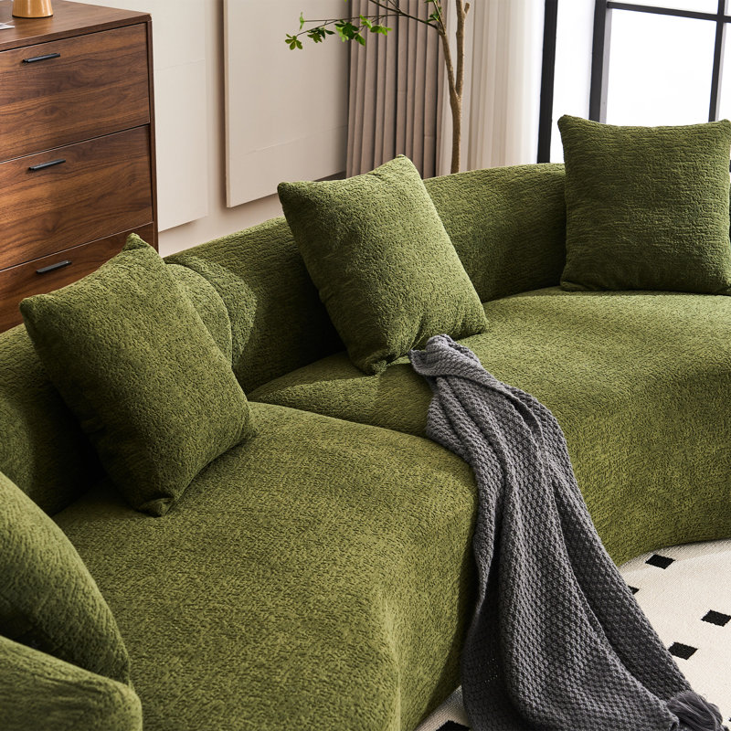 Chenille en tissu 4 places, 114,73 Lb lourd, pour siège à la maison avec coussins confortables, salon