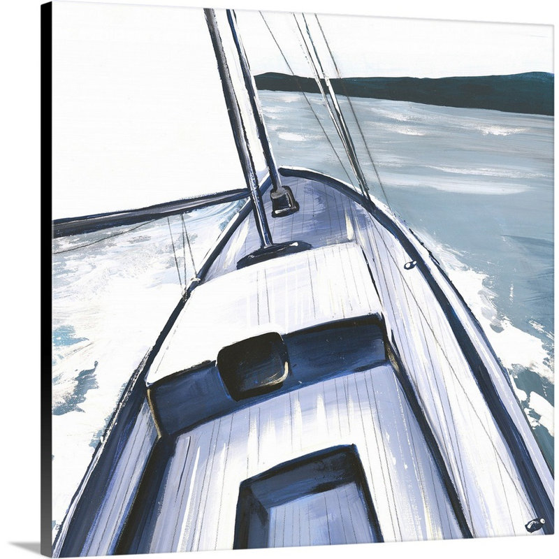 « sea faring life xvii », peinture sur toile, Toile tendue, H 36 po x l 36 po x p 1,25 po