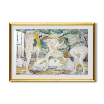 Bathing Girls (Badende Frauen), 1910-Franz Marc-Custom Framed Canvas