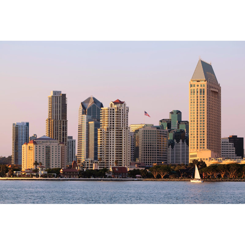 San Diego Skyline - Wrapped Canvas Print, 20cm H x 30cm W