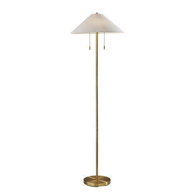 Lampe sur pied traditionnelle en laiton 60,5 po Finley