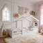 Lit de plancher avec garde-corps et toit, lit de plancher pour maison d'enfant avec petit plateau intégré et panneau d'installation libre-1220211305-1219833882