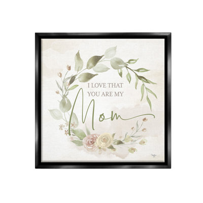 «Mother's Day Rose Wreath» par Mollie B. sur toile
