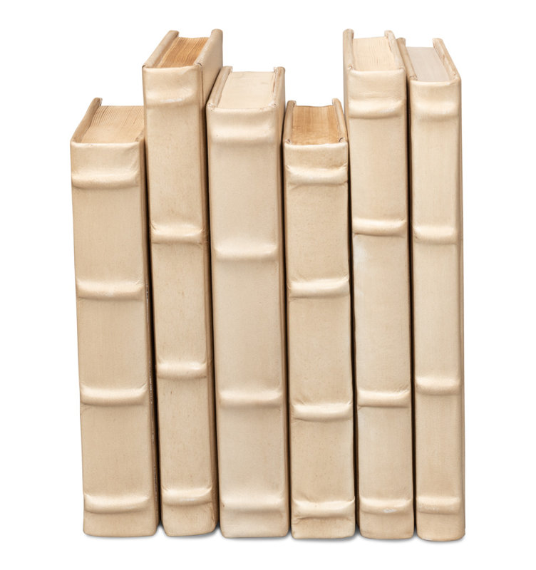 12 Piece Decorative Book Set, Antique White