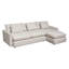 Canapé modulaire à méridienne réversible 2 pièces avec tissu en duvet crème Arcadia