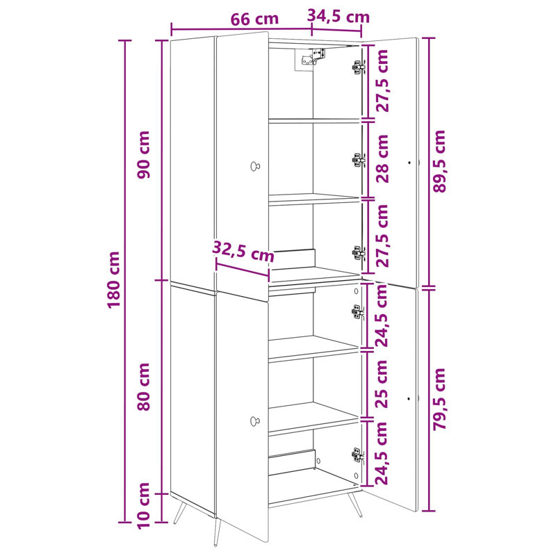 4 -Door 4 Storage Cabinet